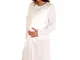 Premamy - Camicia Clinica per Premaman, Modello Aperto Davanti, Cotone Jersey, Pre-Post Pa...