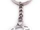 H-Customs Metallo d'argento del pendente della catena chiave della catena chiave di crista...