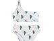 UOMOGO Bikini Due Pezzi da Donna, Eleganti Stampa Cactus Slip Eleganti Vintage Estate Esti...