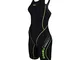 ZAOSU Costume da Bagno da Competizione Z-Black, Dimensione:40, Colore:Nero/Verde