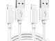 Cavo iPhone 1 Metro 2Pezzi[Certificato Apple MFi],Cavo Lightning USB Cavo Ricarica iPhone...