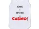 Body Neonato Canotta Divertente - Nonno + Nipotino = Casino - Body Neonato Canotta Nonni -...