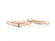 Epinki Anello Oro Rosa 18k V Forma Diamante 0.06ct Anello di Fidanzamento per Coppia Misur...