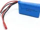 YUNIQUE ITALIA 1 Pezzo Batteria Lipo Ricaricabile (7.4V 1100mAh) per Drone Auto A949 A959...