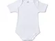 ELLEPI Body in cotone caldo neonato manica corta art. AF891(2pz) - 6 mesi, Bianco