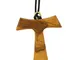 Tau in legno di ulivo, ( 50 pezzi ) croce di San Francesco d'Assisi 4 cm