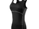 Huanhog Donne Ragazze Slim Vest Sportivo Senza Maniche Fitness Collant Palestra Yoga Run S...