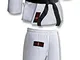 Abito da Karate per Adulti, in Policotone, con Cintura in Omaggio M/W, Kimono Bianco, Kara...