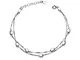 Isalena - braccialetto regolabile con charm in argento Sterling, regalo per donna, perline...