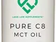 Olio MCT C8 (Acidi grassi a catena media) | Bottiglia da 1000 ml - 66 porzioni | L'acido c...