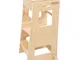 KiddyMoon Torre Di Apprendimento In Legno Per Bambini ST-003, Natural