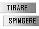 OFFORM DESIGN Targhette Tirare - Spingere in Alluminio adesive 150x40 mm | Ottica Acero in...