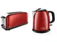 Russell Hobbs 21391-56 Colours Flame Red Tostapane In Acciaio Inox & 24992-70 Bollitore, 2...