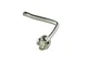 Mia Gioielli - Orecchino Piercing Naso Oro 750 con Diamante cts 0.01 H/SI, Piercing Analle...