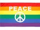 PHENO FLAGS - bandiera della pace, resistente alle intemperie con 2 occhielli in metallo -...