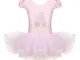 iEFiEL Vestito da Balletto Bambina Leotard Abito da Ballo Body da Ginnastica Danza Classic...