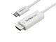 STARTECH.COM CDP2HD2MWNL Cavo USB-C a HDMI, USB 3.1, 4K a 60 Hz, 2 m, Bianco