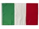 Qanmua Bandiera Italia 90x150 cm, Nylon Oxford 210D Protezione da vento e pioggia, alle in...
