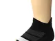 Nike SX5466-010, Calze Unisex – Adulto, Nero (Black/Volt/White) (Bianco), M