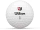 Wilson Staff Duo Soft, WGWP50050 Palline Premium da Golf a Due Pezzi, per Uomini, Bianco,...