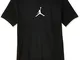 Nike M J Jumpman Dry Fit Crew, Maglietta Jordan Unisex, Black/White