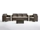 Bica 9028.3 Set Alabama 3 Salottini, Brown, 120x70x70 cm, Marrone, 338x155x79 cm