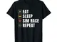Eat Sleep Sim Race Ripeti Sim Racer Maglietta
