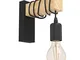 EGLO Lampada da parete Townshend, plafoniera vintage a uno punto luce, lampada da parete d...