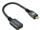 Twozoh Adattatore Micro HDMI a HDMI, HDMI femmina a Micro HDMI maschio, supporto 1080p 3D/...