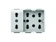 4Box 4B.VSingle4.H2Single.XL Side Unika Compatibile con Vimar Plana, 250 V, Bianco