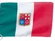 BANDIERA ITALIA CON STEMMA MARINA MERCANTILE 50 X 75 ACCESSORI NAUTICA