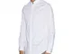 ARMANI EXCHANGE Smart Stretch Satin Camicia, Bianco (White 1100), X-Small Uomo