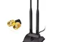 Eightwood WiFi Antenna Magnetica a Doppia Frequenza 2.4G/5.8G 6dBi con RP SMA Estensione C...