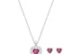 Swarovski Set One, Rosso, Placcatura Rodio