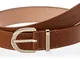 Calvin Klein Cintura Donna Ck Must Metal Loop Rnd Belt 2.5 cm Cintura in Pelle, Marrone (C...