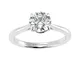 Buyfinediams, anello di fidanzamento con diamante solitario rotondo da 0,36 carati, certif...