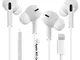 iPhone Auricolari [Apple MFi Certified] Lightning in-Ear Cuffie HiFi Audio Stereo Auricola...