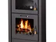 STUFA A LEGNA CON FORNO "RETRO'" 57x53x103H cm. 18 kw.