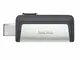 SanDisk Ultra 64 GB Dual Type-C USB 3.0 Flash Drive, Silver