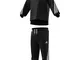 adidas I Fi 3S Jog FT, Tutina per Bambino e Neonato Unisex-Bimbi 0-24, Top:Black/White Bot...