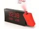 Oregon Scientific RMR221PR, Orologio con Proiezione con Dual Alarm, Colore: Rosso