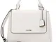 Calvin Klein Tote Flap Top Handbag CK White