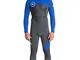 2018 Quicksilver Syncro Series 3/2mm GBS Wetsuit GUNMETAL / ROYAL BLUE EQYW103037 Sizes- -...