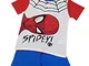 Pigiama corto per bambino mezza manica Marvel Spiderman in cotone jersey per ragazzo (B2MV...