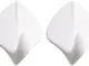 WENKO Gancio a rombo grande bianco set 2 pezzi - set 2 pezzi, Plastica, 4 x 5 x 3 cm, Bian...