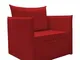 13Casa - Furby plus 7 - Poltrona letto. Dim: 90x90x94 h cm. Col: Rosso. Mat: Metallo, Micr...