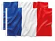 Bandiera Francia 90 x 150 cm - ultra resistente, doppia funzione con 2 occhielli e passant...
