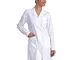 Camice Bianco Donna da Laboratorio Medico Lavoro in Misto Cotone Made in Italy in Tessuto...
