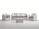 Bica 9028 Set Alabama 3 Salottini, White, 120x70x70 cm, Bianco, 338x155x79 cm