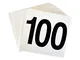 Tessere per segnaposto da tavola - in plastica - numerate da 1 a 100 Double face